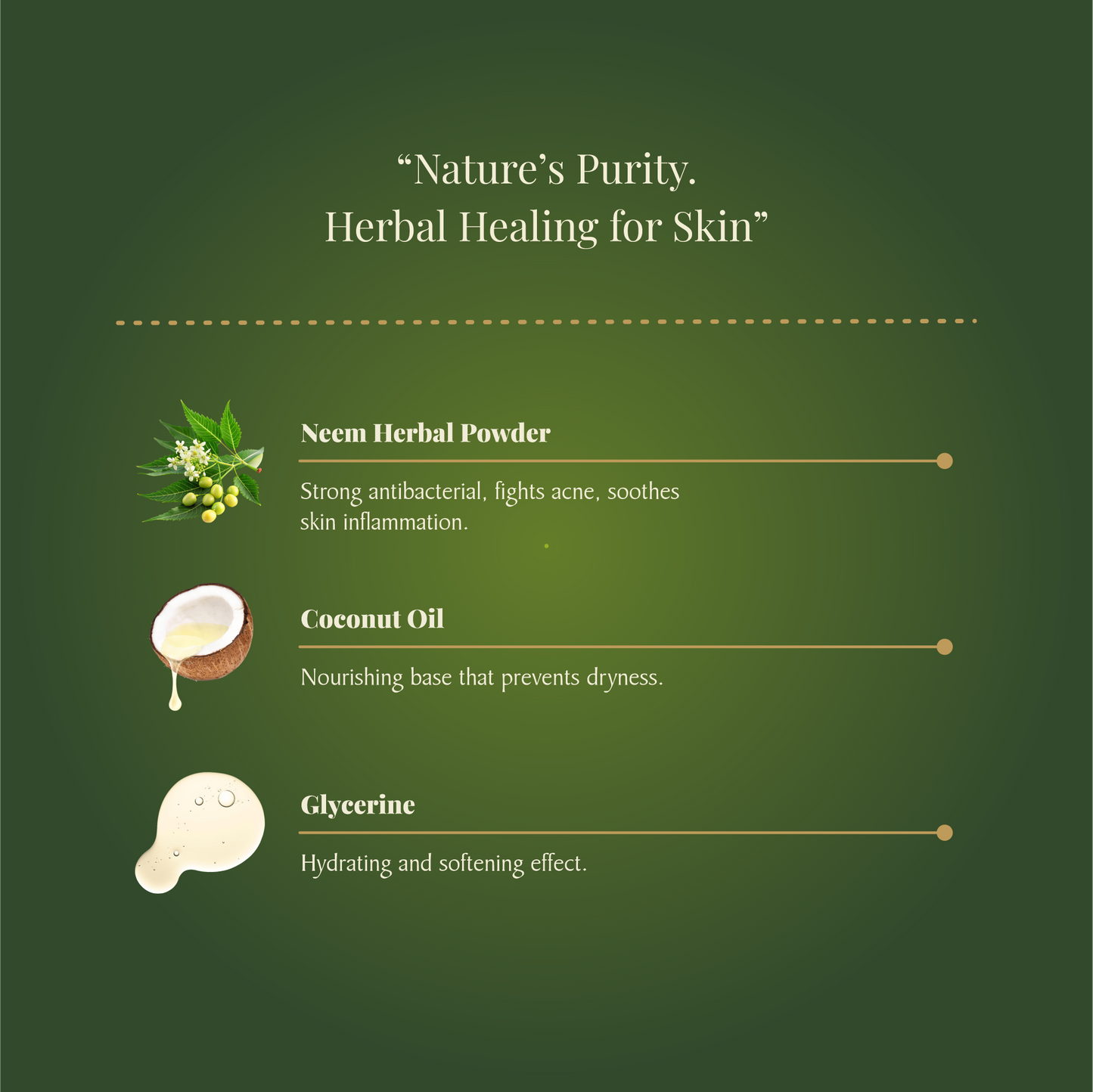 Hipura 100% Handmade Neem Soap with Pure Neem Powder & Glycerine | Antibacterial Ayurvedic Soap Bar for Acne, Pimples & Skin Purification | Natural Soap for All Skin Types | 100g