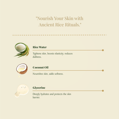 HiPura Rice Soap – Pack of 5 | Brightening & Hydrating Handmade Soap with Rice Water | Nourishing Ayurvedic Face & Body Bar | 100g Each