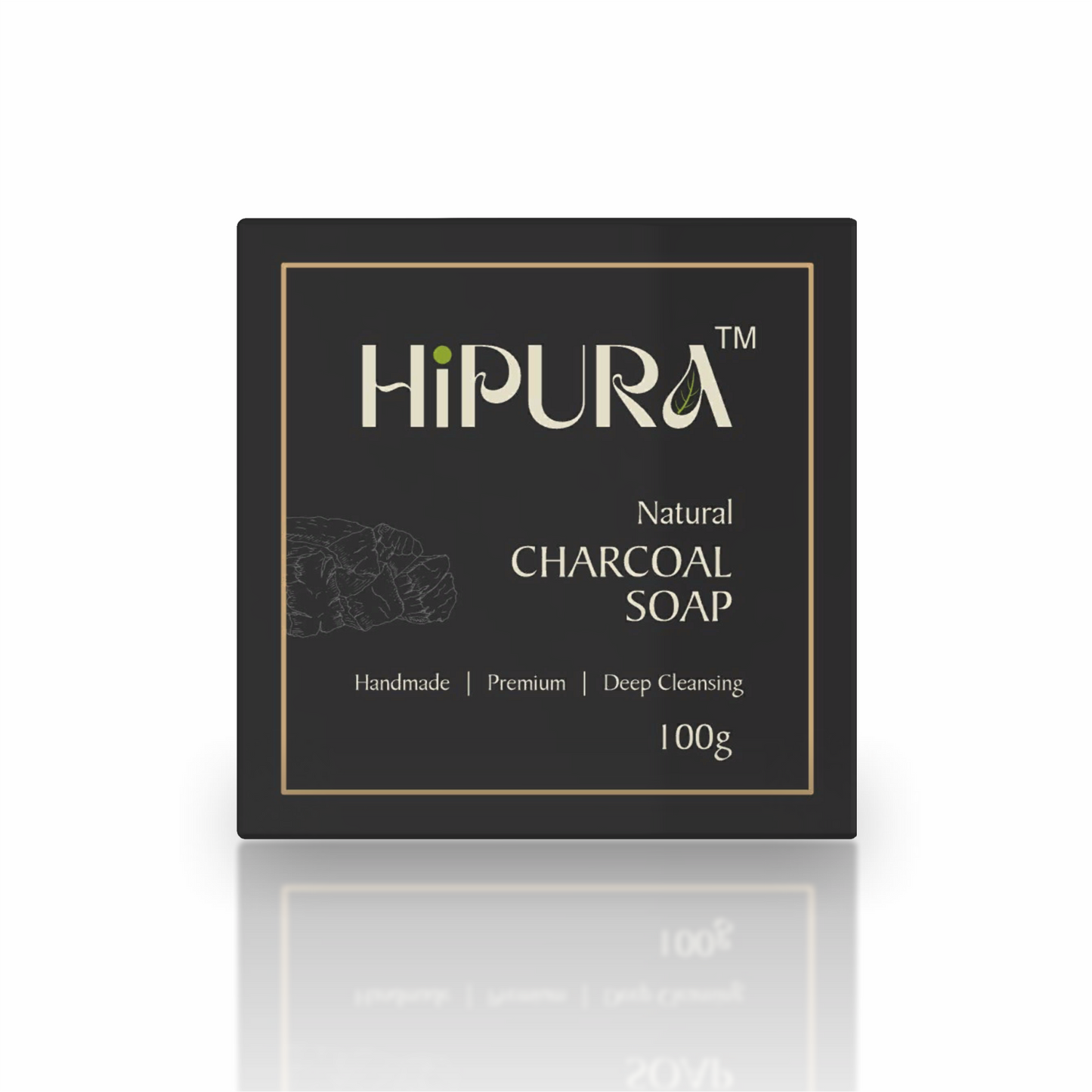 HiPura Charcoal Soap – Pack of 5 | Activated Charcoal, Lemon & Cow Dung Ash | Handmade Detox Soap for Face & Body | 100g Each